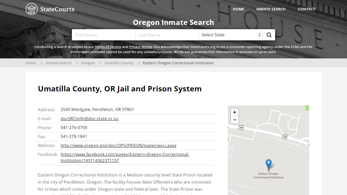 Umatilla County, OR Jail and Prison System - statecourts.org