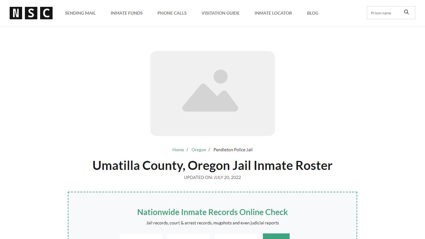 Umatilla County, Oregon Jail Inmate List